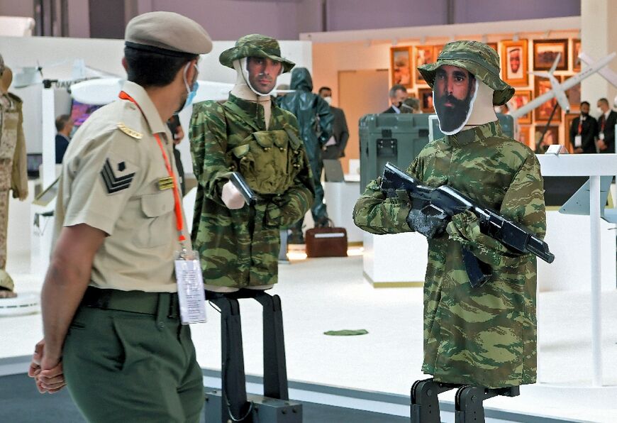 Training robots were among the exhibits