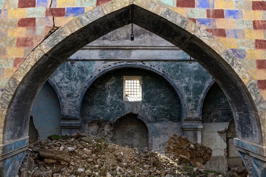 Interior of the Sasson synagogue -- a study found that most of Iraq's 30 remaining Jewish heritage sites are in poor or very bad condition