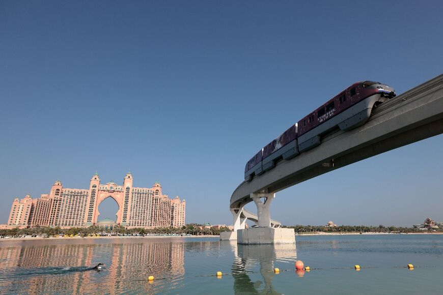 Dubai has the first monorail in the Middle East -- a driverless, automated metro system