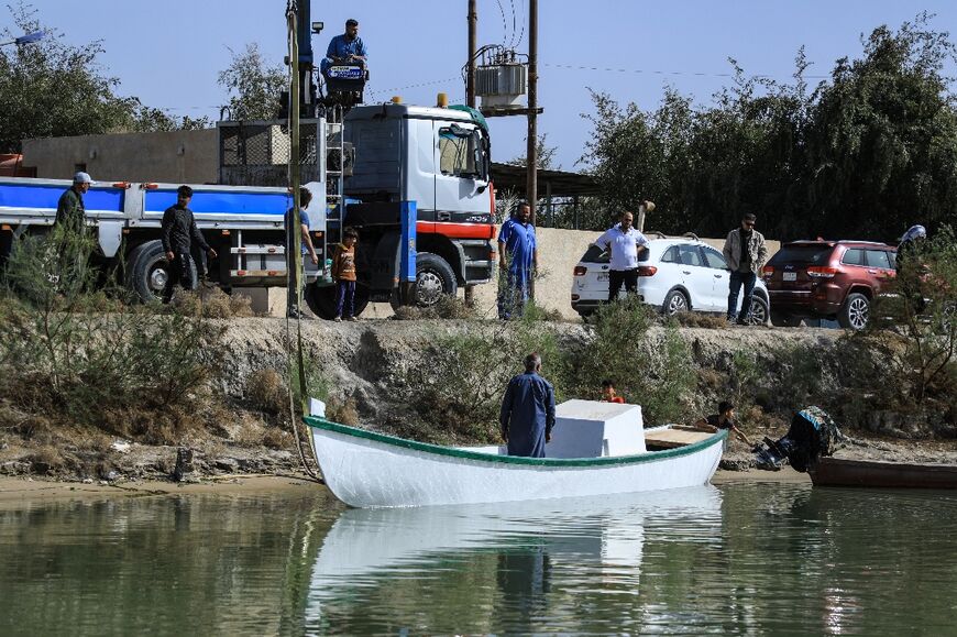 The boat is used by veterinarians as an animal ambulance to bring critical healthcare for livestock, and especially the water buffalo iconic to Iraq's marshlands