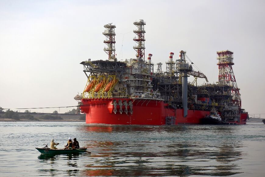 A floating production storage and offloading vessel operated by Energean Plc and set to produce gas for Israel passes through Egypt's Suez Canal in a picture dated June 5, 2022
