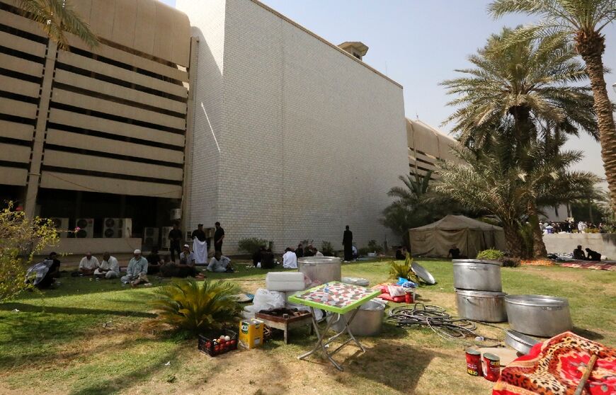 Supporters of Moqtada Sadr are encamped on the grounds of Iraq's parliament, and inside 