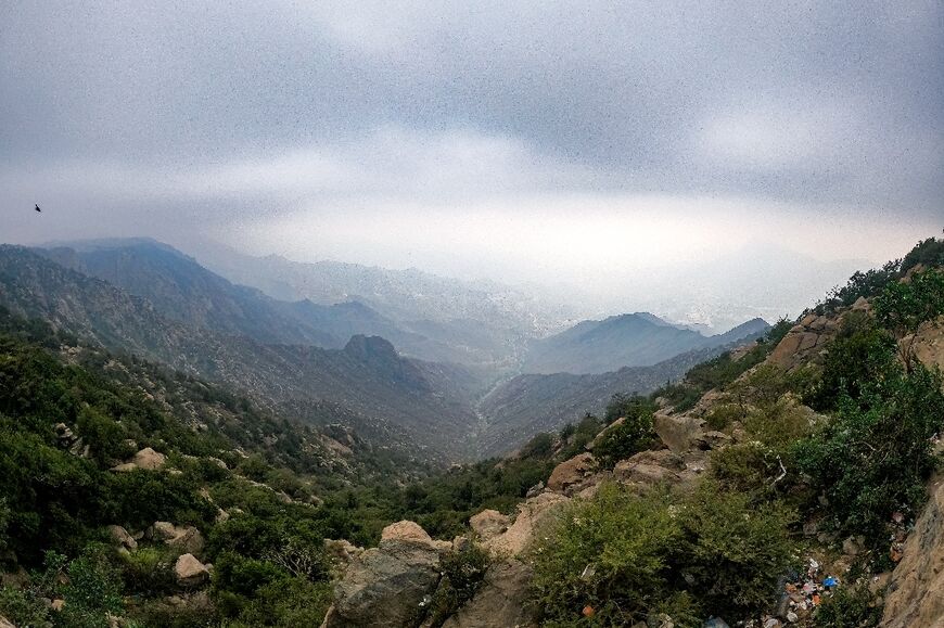 The retreat, 2,800 metres (9,200 feet) above sea level in Saudi Arabia's rugged south, is in stark contrast to other parts of the vast, largely desert country 