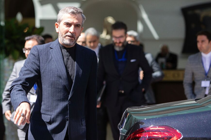 Iran's chief nuclear negotiator Ali Bagheri Kani leaves after talks at the Coburg Palais, the venue of the Joint Comprehensive Plan of Action (JCPOA) negotiations in Vienna on August 4, 2022