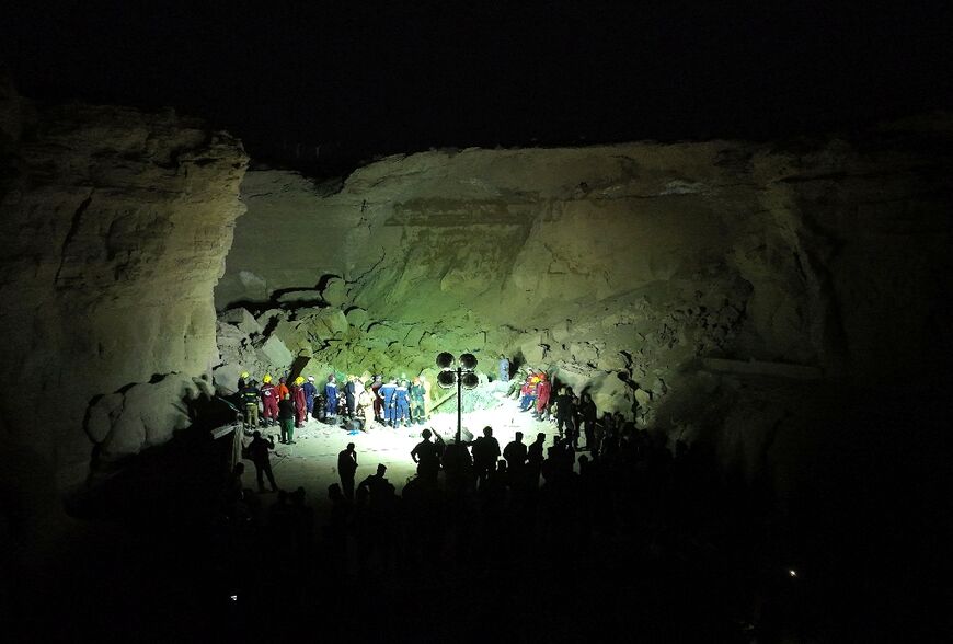 The landslide on Saturday afternoon hit the shrine, which is located in a natural depression about 25 kilometres (15 miles) from the Shiite holy city of Karbala