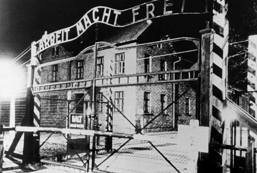 A picture taken on January 1945 at Auschwitz after the liberation of the extermination camp by Soviet troops