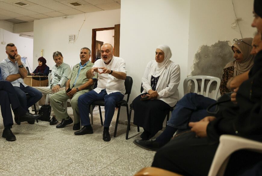 Nasser al-Kidwa, seen here in his offices in Gaza, where he is based after a year abroad