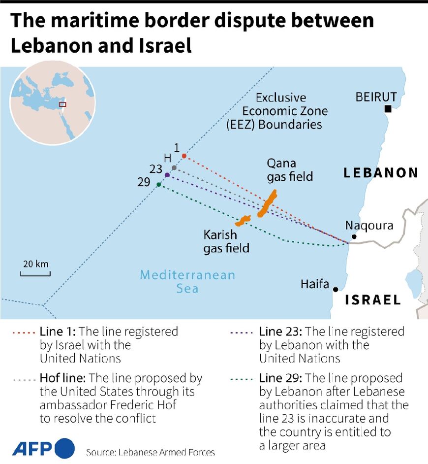 Lebanon-Israel disputed maritime border