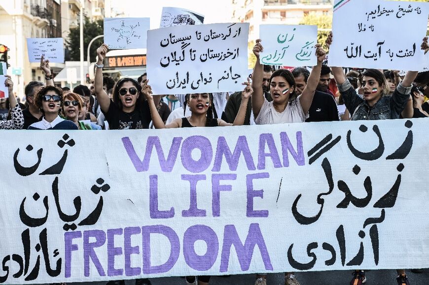 Rallies have been held around the world in solidarity with Iran's women