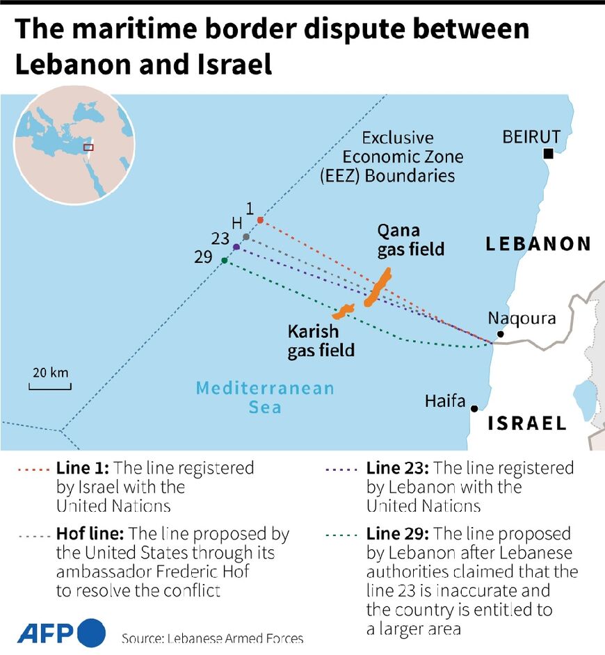 Lebanon-Israel disputed martime border