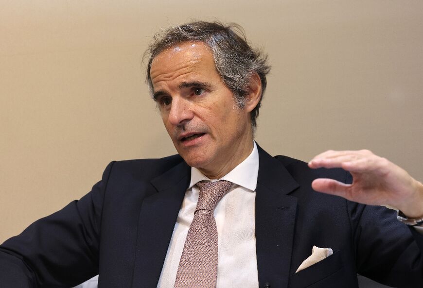 Rafael Grossi, Director General of the International Atomic Energy Agency (IAEA), speaks during an interview in Sharm el-Sheikh International Convention Centre, during the COP27 climate conference 