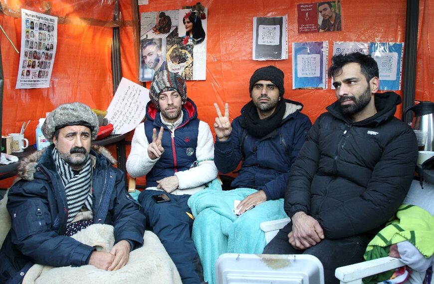 Solidarity protests have erupted worldwide, and a group of Iranians in Germany on Friday reached the final day of a hunger strike while camped outside their country's consulate in the city of Frankfurt