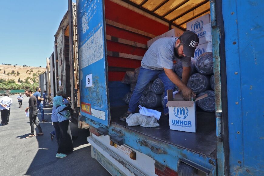 The convoys bring everything from blankets to chickpeas