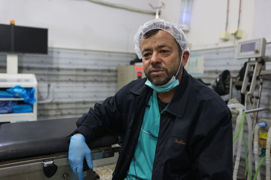 Abdelbaset Khalil was already at work when the quake hit, and ran home to find his apartment block had collapsed with his family inside