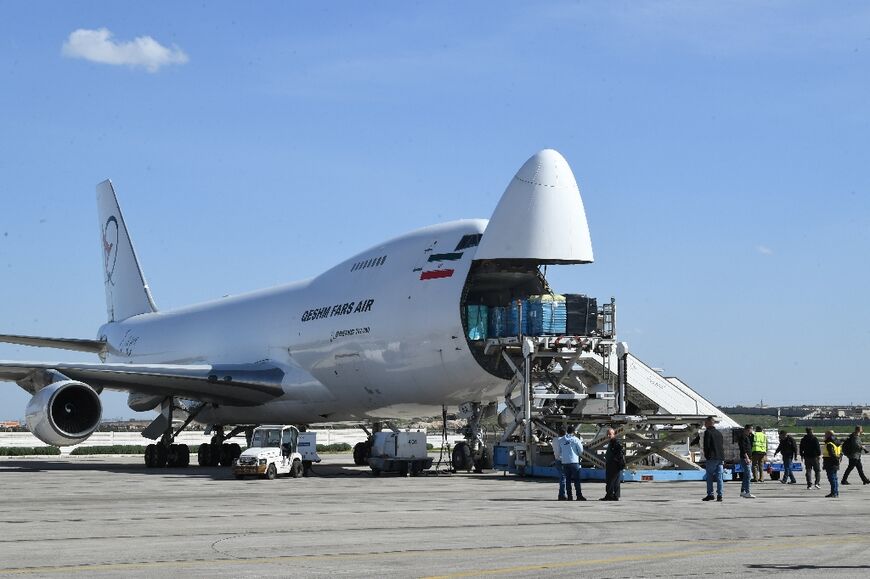 Syria's Aleppo airport has been a key conduit for aid flights, like this one from Iran, since a February 6 earthquake devastated swathes of northern Syria and neighbouring Turkey