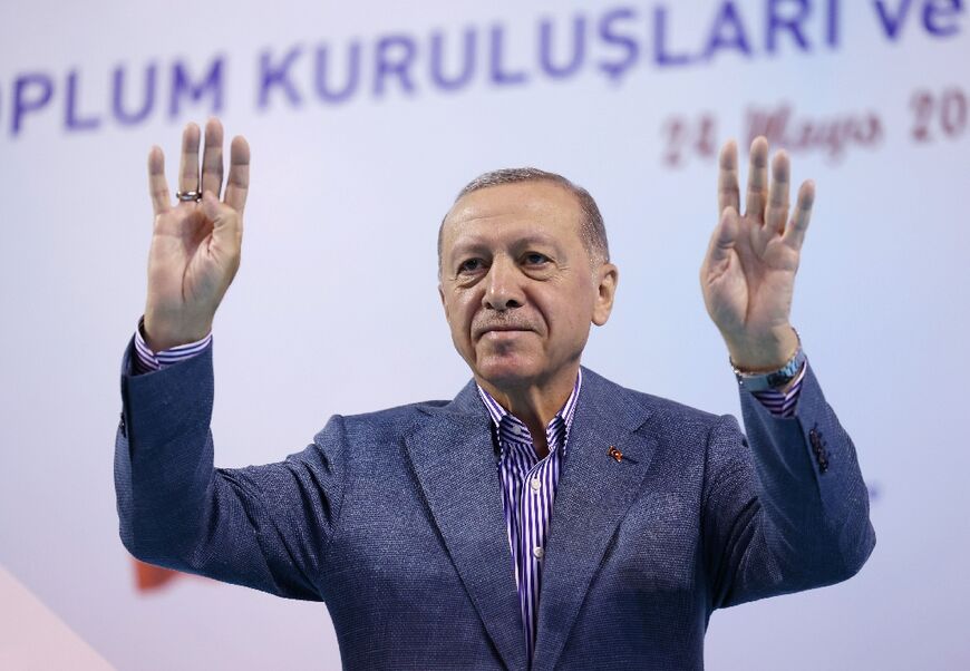 Turkish President Recep Tayyip Erdogan in Ankara on May 24, 2023