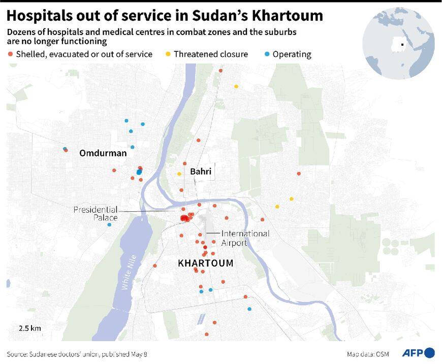 Hospitals out of service in Sudan’s Khartoum