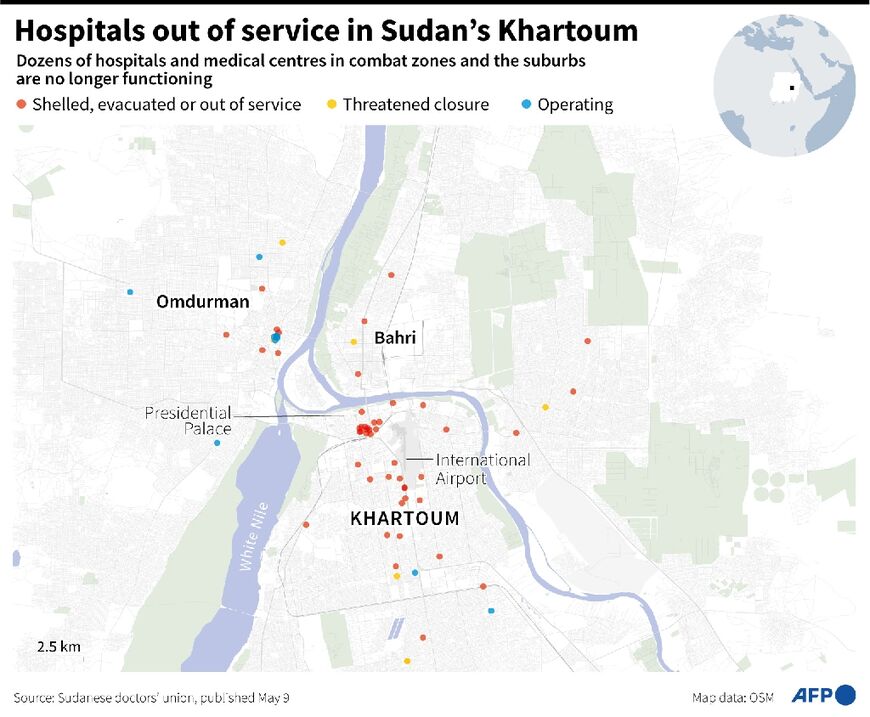 Hospitals out of service in Sudan’s Khartoum