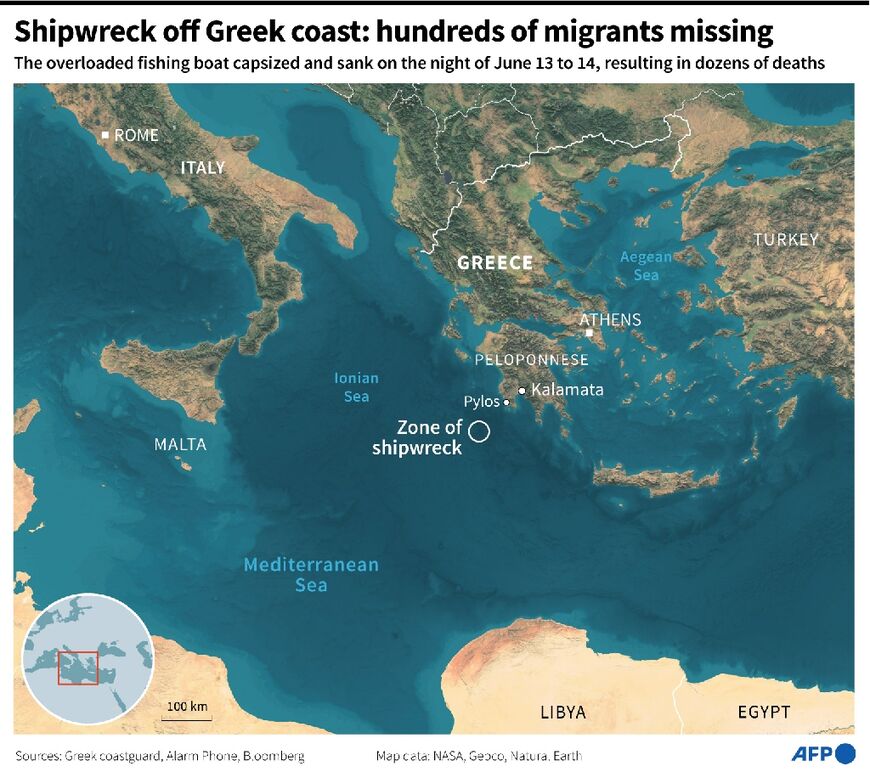 Shipwreck off Greek coast: hundreds of migrants missing