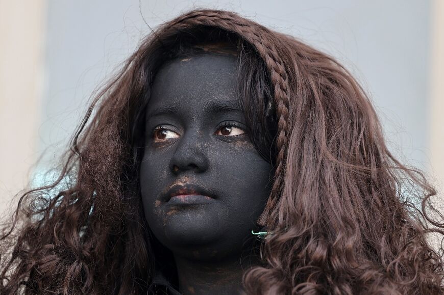 A girl dressed up as a jinn