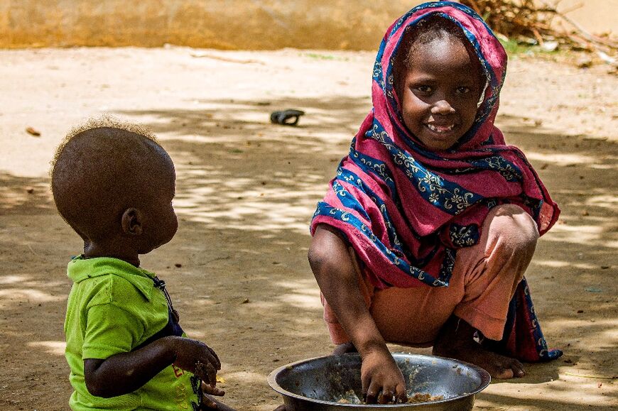 A girl at a camp for the internally displaced in al-Suwar, about 15 kilometres north of Wad Madani, on June 22, 2023