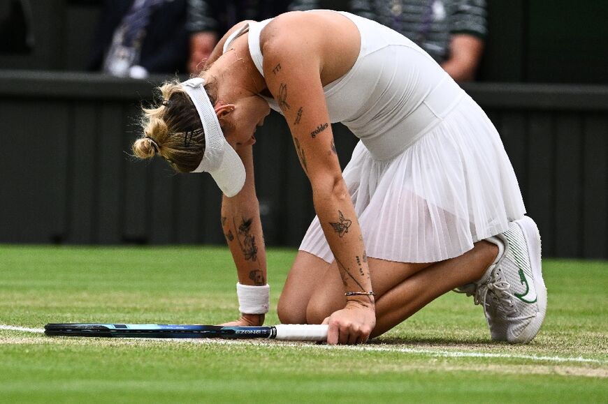 'Crazy' run: Marketa Vondrousova celebrates defeating Elina Svitolina in the semi-finals