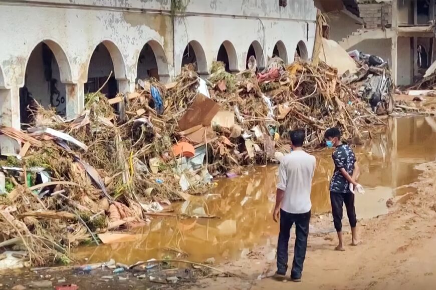 The floods were caused by hurricane-strength Storm Daniel, compounded by the poor infrastructure in Libya