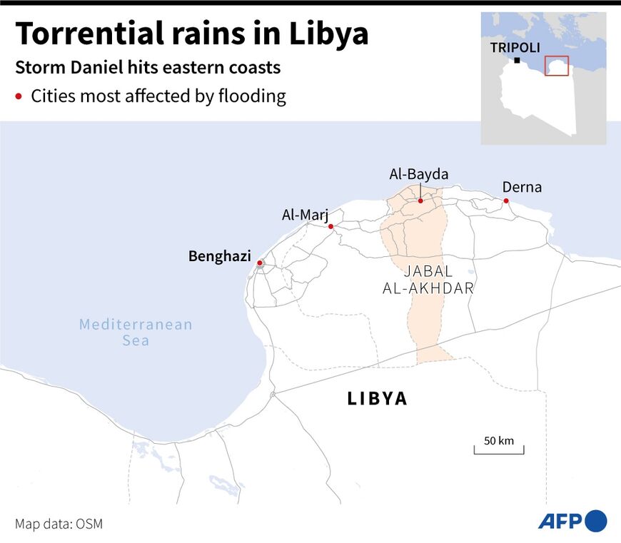 Torrential rains in Libya