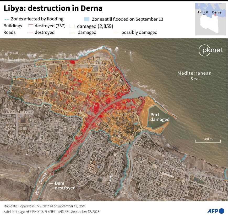 Libya: destruction in Derna