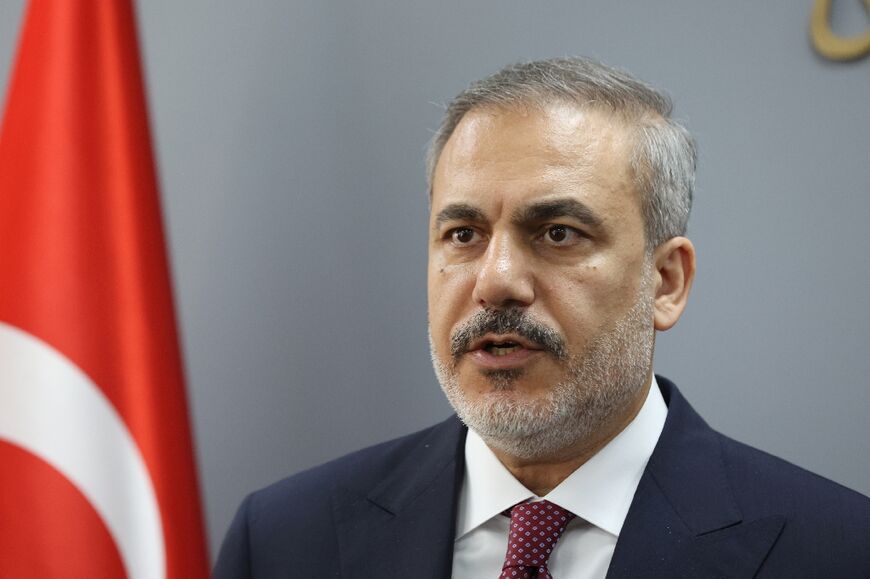 Turkish Foreign Minister Hakan Fidan tells a Beirut news conference that his government has been touch with Hamas over the hostages it holds in Gaza