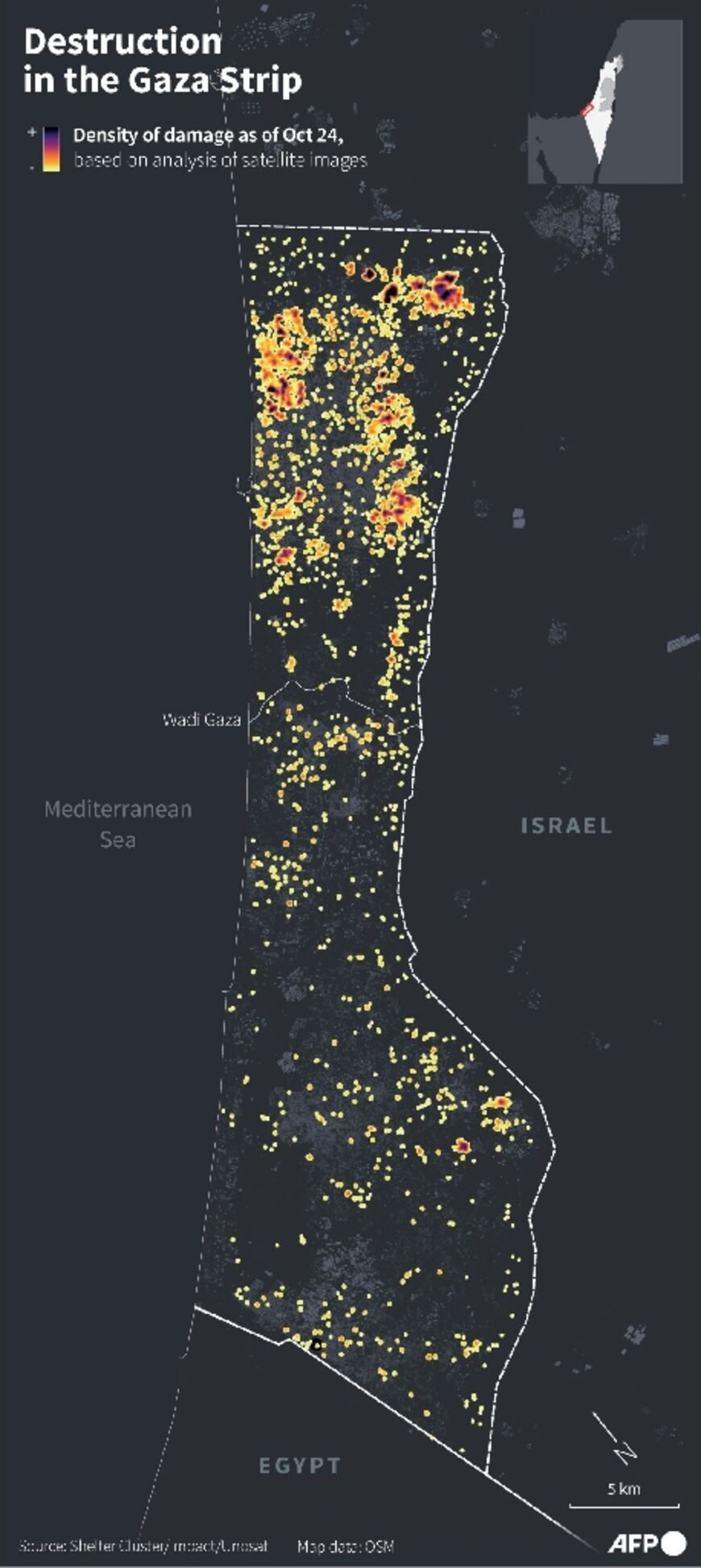 Destruction in the Gaza Strip 