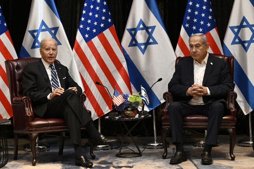 Biden brought a message of support for Israeli Prime Minister Benjamin Netanyahu
