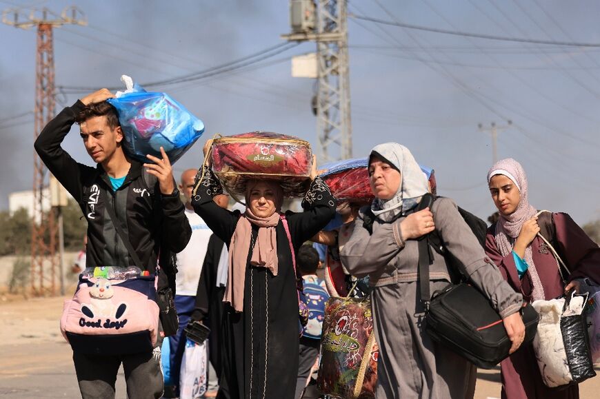 Tens of thousands of people have fled to the south of Gaza in recent days, often on foot and taking only the things they could carry