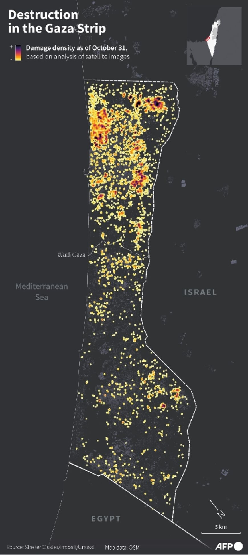 Destruction in the Gaza Strip 