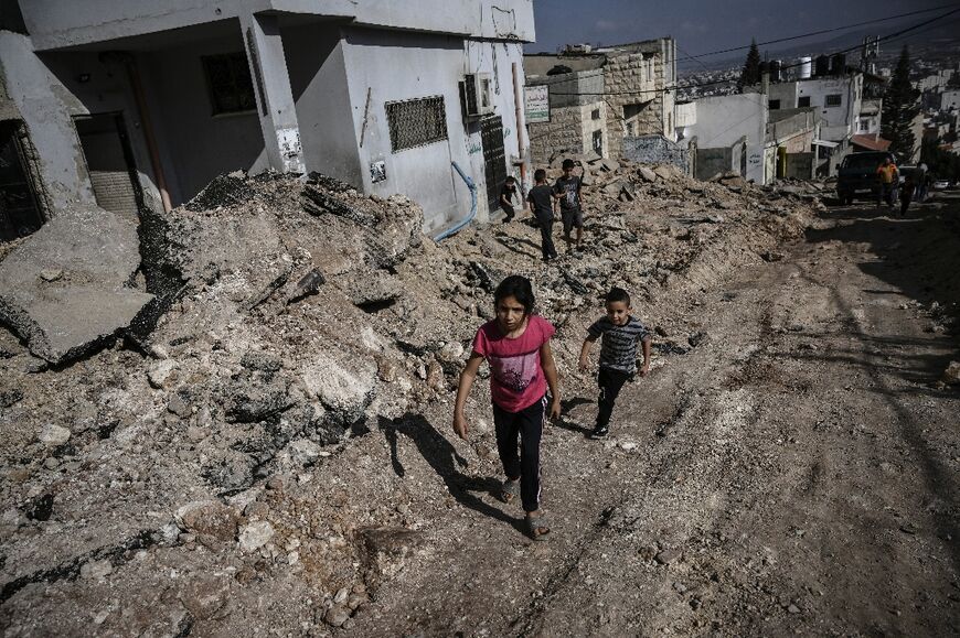 Many of the streets in the Jenin camp have been stripped of their tarmac by Israeli bullzdozers in an apparent attempt to expose roadside bombs