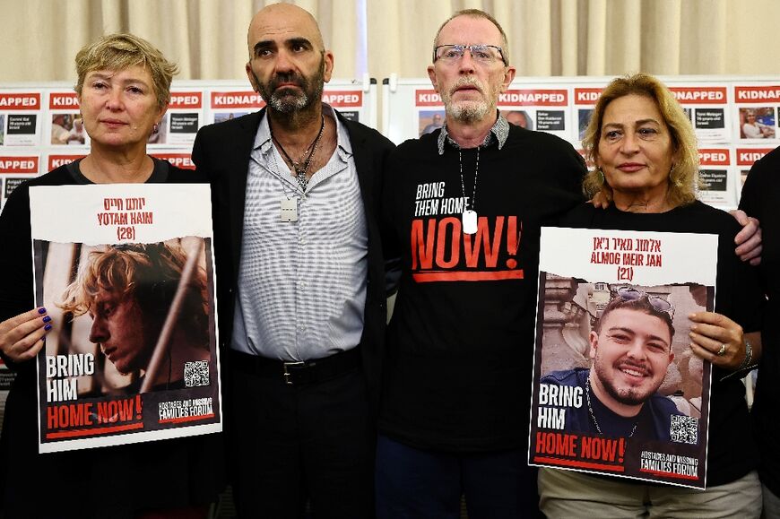 Family members of some of the hostages held a news conference in London