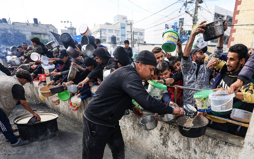 The food handed out at the centre is barely enough