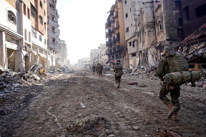 Israeli soldiers operating in the Gaza Strip