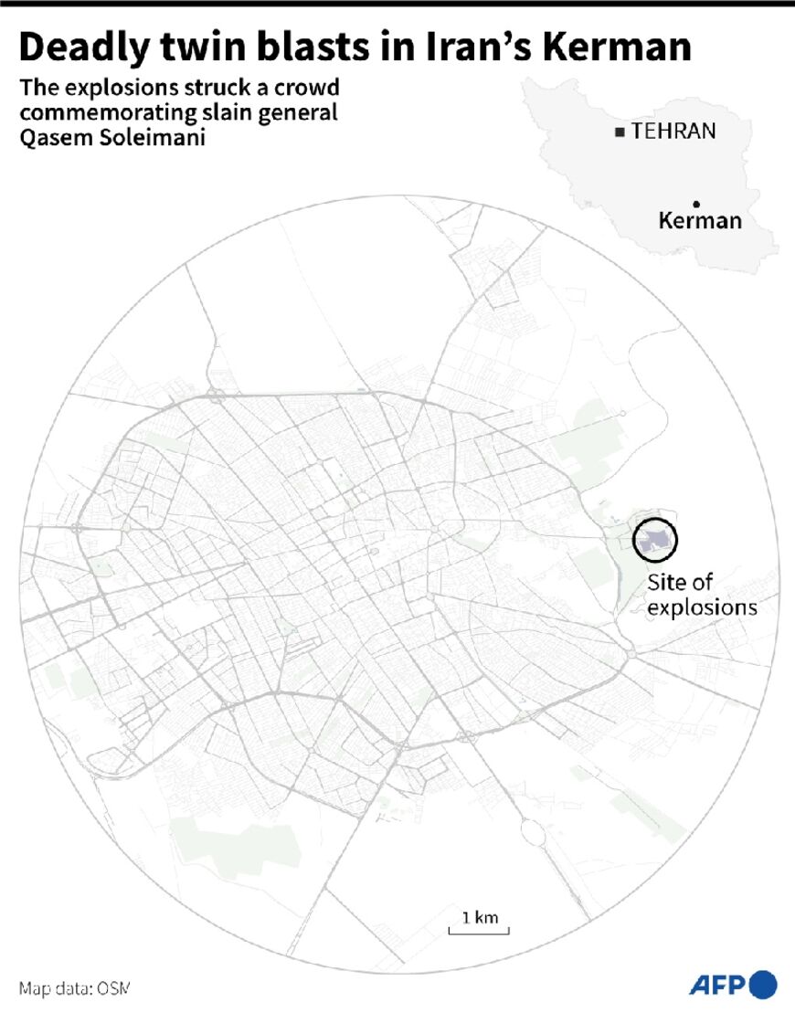 Deadly twin blasts in Iran's Kerman