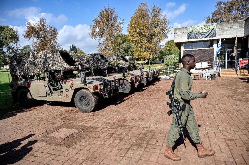 Israeli soldiers have replaced civilians in the evacuated kibbutz