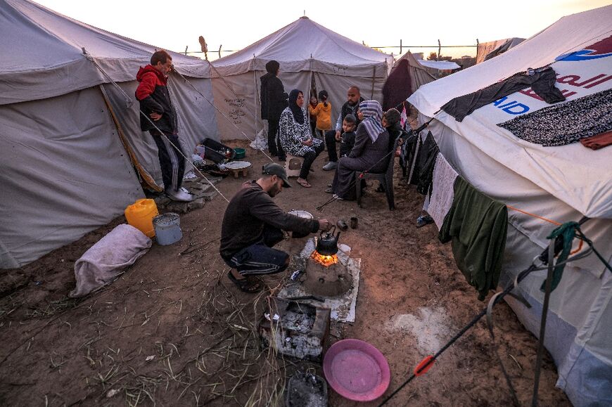 Tens of thousands of Palestinians have fled to Rafah in southern Gaza where they are living in makeshift tents