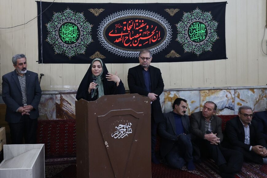 Abedi held a campaign event at a mosque in southern Tehran 