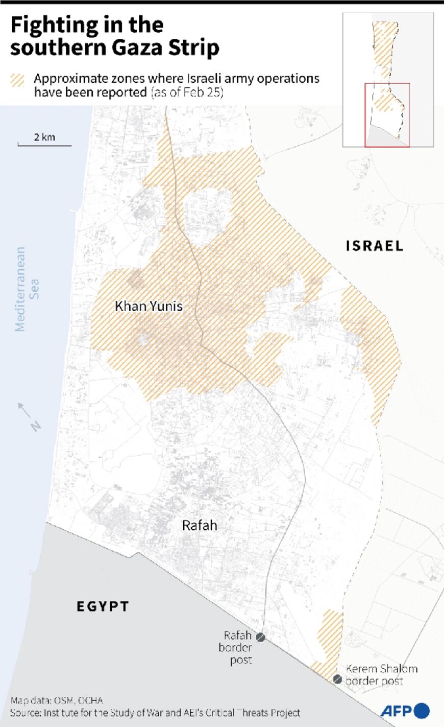 Fighting in the southern Gaza Strip