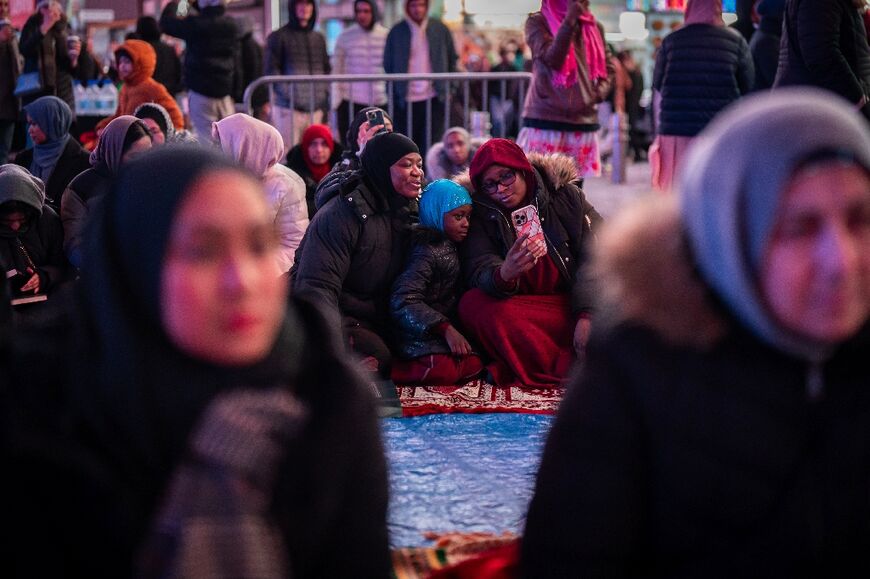 More than 100 faithful gathered for the prayer meeting despite cold, windy conditions