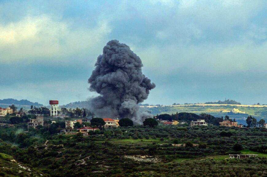 An Israeli strike on the southern Lebanese border