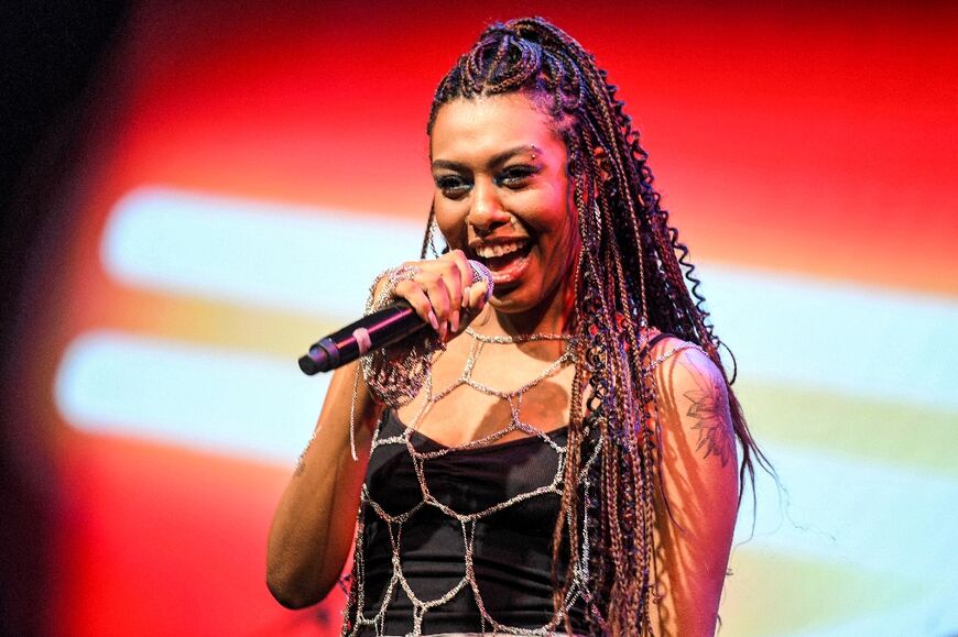 Egyptian rapper Phaty performs during a concert at the American University in Cairo in Egypt where for a long time rap had an 'underground status' according to music researcher Amr Abdelrahim