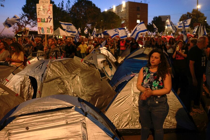 Many of the anti-government protesters have camped for multiple nights in central Jerusalem