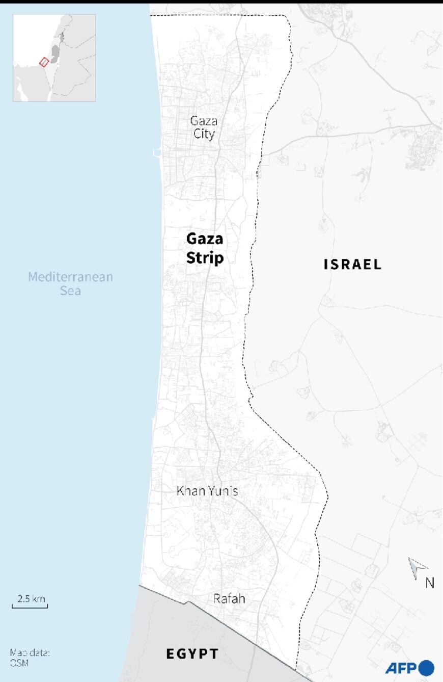 Map of the Gaza Strip