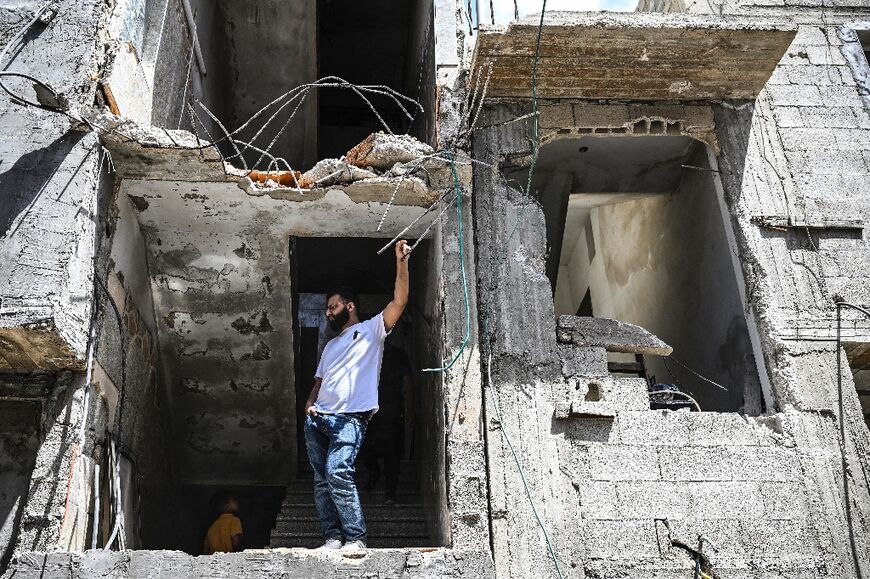 The damage after an Israeli raid on a refugee camp in the northern West Bank