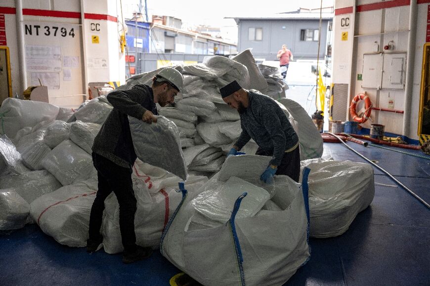 The three vessels are carrying 5,000 tons of food, drinking water and medical supplies